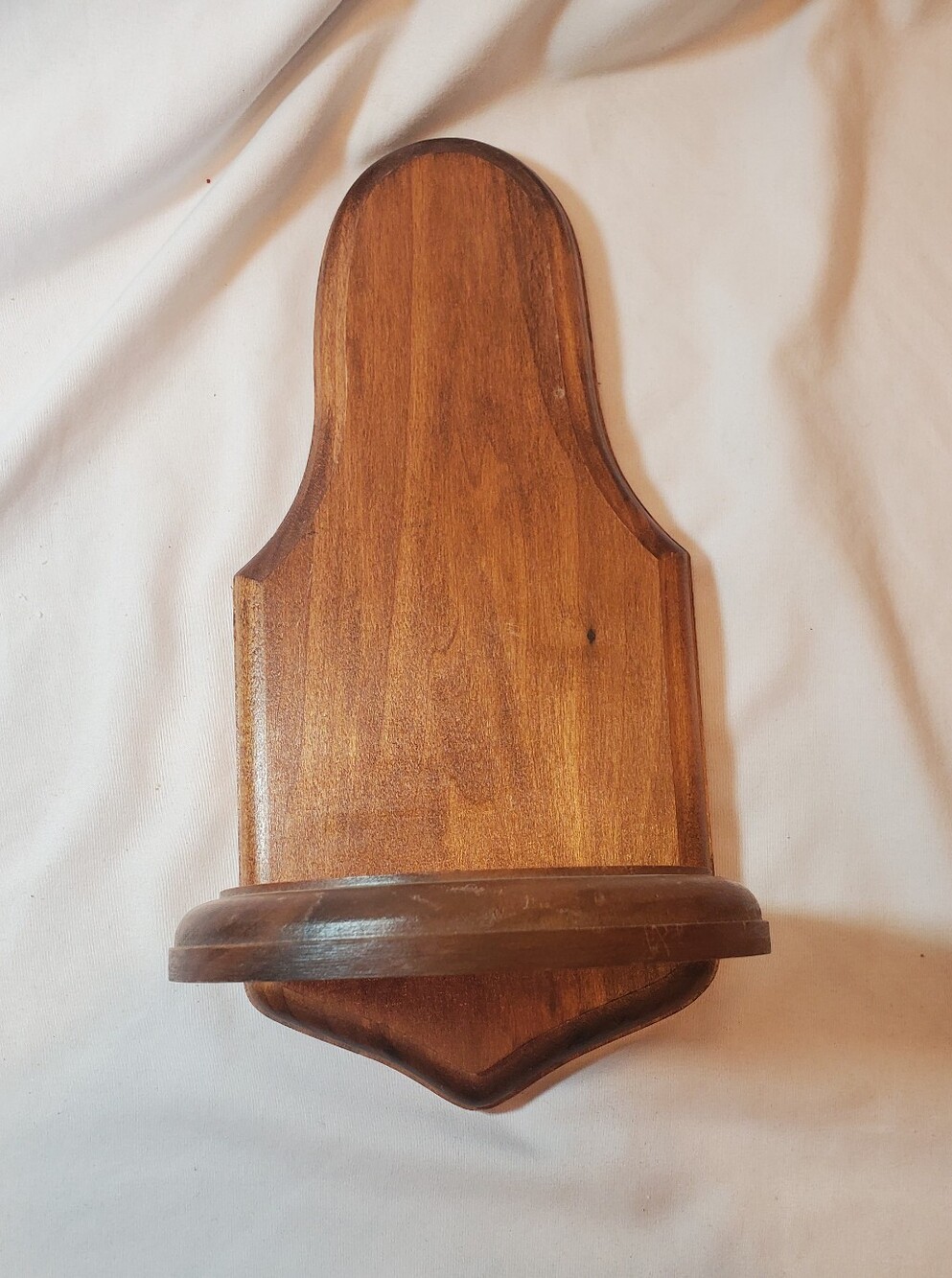 Home Interiors Homco Vtg Wood Wall Shelf Sconce Candle Holder For 3" Dia Candle